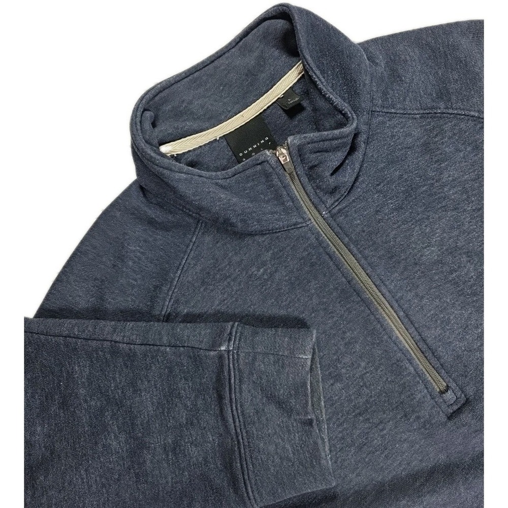 Dunning‎ Golf Mens Size L 1/4 Zip Pullover Long Sleeve Sweatshirt BLUE